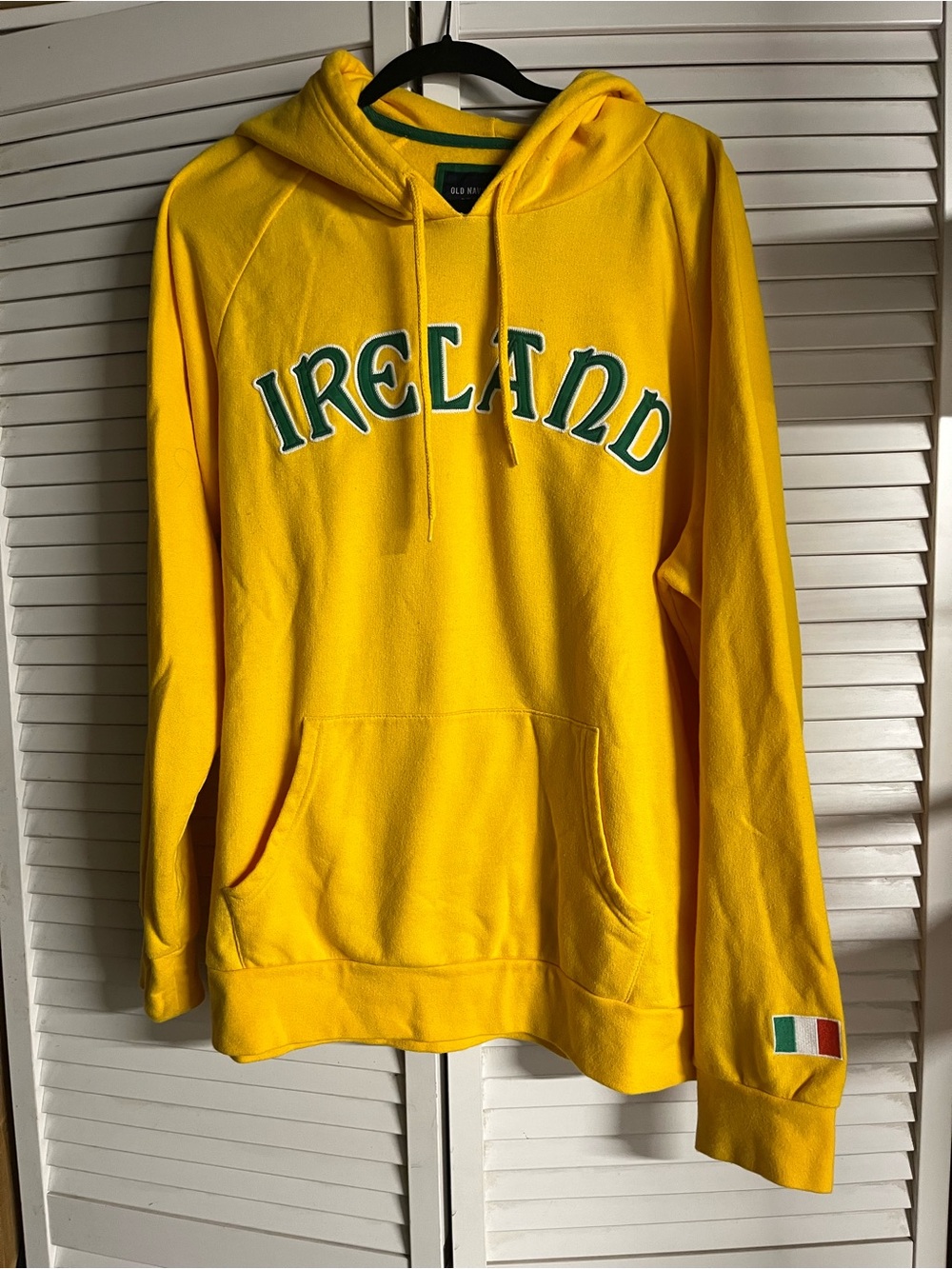 Old Navy Yellow Hoodie with Green Trim